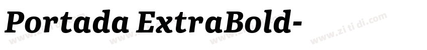 Portada ExtraBold字体转换